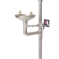 304 Stainless Steel Emergency Safety Shower with Single Nozzle Eyewash Bowl & Foot Treadle