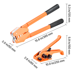 305m Banding Strapping Kit with PET Band & Metal Seals - Orange