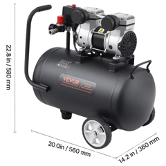 30L 1.0HP 90PSI Oil Free Air Compressor Ultra Quiet