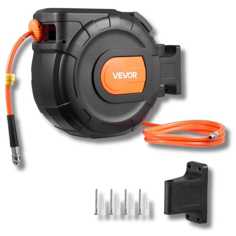 30m x 9.5mm Retractable Air Hose Reel PVC Hose 300PSI-Hammerox Industrial