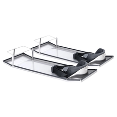 30x10" Concrete Knee Slider Boards Stainless Steel with Pads & Straps