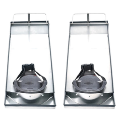 30x10" Concrete Knee Slider Boards Stainless Steel with Pads & Straps