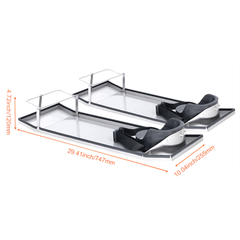 30x10" Concrete Knee Slider Boards Stainless Steel with Pads & Straps