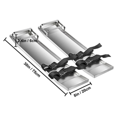 30x8" Concrete Knee Boards Stainless Steel - Pair