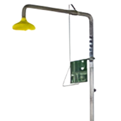 316 Stainless Steel Emergency Safety Shower with Single Nozzle Eyewash Bowl & Foot Treadle