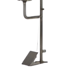 316 Stainless Steel Emergency Safety Shower with Single Nozzle Eyewash Bowl & Foot Treadle