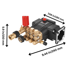 3300PSI 3.0GPM Pressure Washer Pump 19mm Horizontal