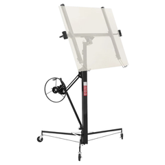 3353mm Plasterboard Lift 68kg Sheet Hoist with Wheels - Black-Hammerox Industrial