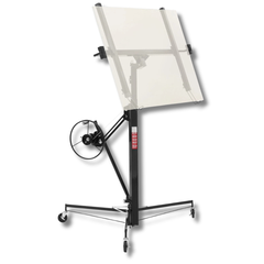 3353mm Plasterboard Lift 68kg Sheet Hoist with Wheels - Black-Hammerox Industrial