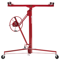3353mm Plasterboard Lift 68kg Sheet Hoist with Wheels - Red