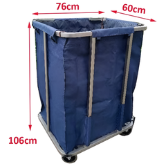 350L Spring Loaded Linen Housekeeping Trolley-Hammerox Industrial
