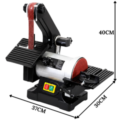 350W Vertical Belt & Disc Sander Combo 25mm Belt 125mm Disc-Hammerox Industrial