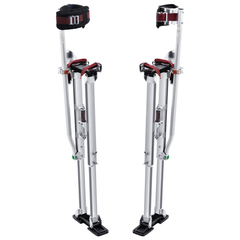36"-50" Adjustable Aluminium Drywall Stilts - Silver