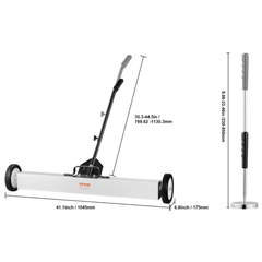 36" Magnetic Sweeper with Wheels-Hammerox Industrial
