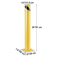 36" Steel Safety Bollard 4.5" Diameter-Hammerox Industrial