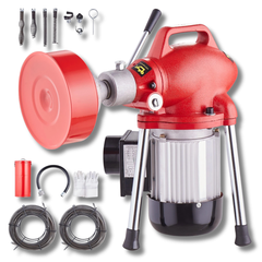 36m x 5/8" 370W Drain Cleaner Machine Manual Feed-Hammerox Industrial