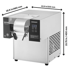375lb/24hr Commercial Snowflake Ice Machine Stainless Steel-Hammerox Industrial