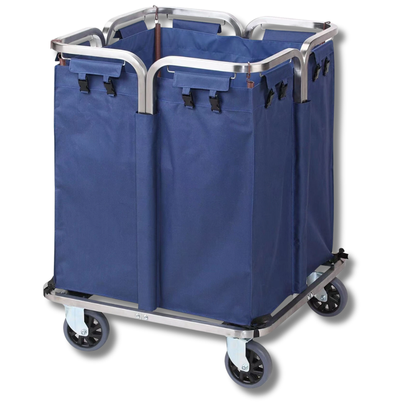 380L Spring Loaded Linen Housekeeping Trolley-Hammerox Industrial