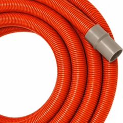38mm x 7.5m Vacuum Hose with Cuffs - Orange-Hammerox Industrial