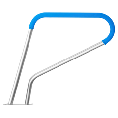 39x32" Stainless Steel Pool Handrail with Base Plate