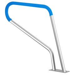 39x32" Stainless Steel Pool Handrail with Base Plate