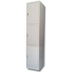 3 Door Metal Storage Locker with Alloy Locks