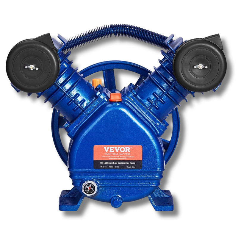 3HP 6.25CFM @ 90PSI Air Compressor Pump Head Twin Cylinder-Hammerox Industrial