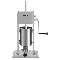3L / 5lb Sausage Stuffer Stainless Steel with 4 Nozzles