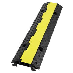 3 Pack 2-Channel Cable Protector Ramp Floor Wire Cover 5443kg Capacity