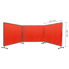 3 Panel 6x8ft Welding Screen with Frame