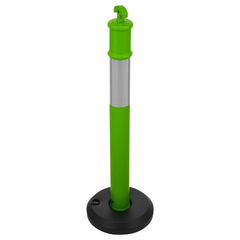 3 Piece 1140mm Traffic Delineator Posts Fillable Base - Green