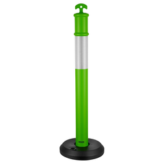 3 Piece 1140mm Traffic Delineator Posts Fillable Base - Green