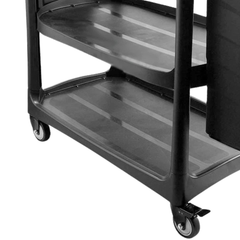 3 Shelf Utility Trolley with 2 Buckets