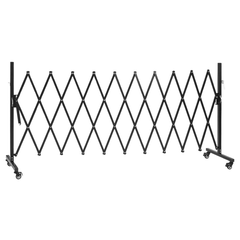 3.37m Expandable Safety Barrier with Locking Casters-Hammerox Industrial