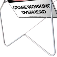 Danger Crane Working Overhead Swing Stand & Sign