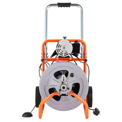 30m x 1/2" Drain Cleaner Machine with Wheels & 8 Cutters