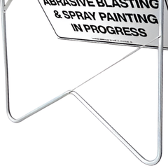 Danger Abrasive Blasting & Spray Painting in Progress Swing Stand & Sign