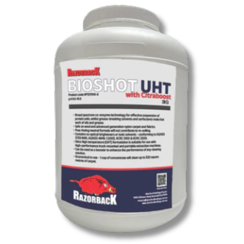 3kg BioShot UHT Enzyme Powder with CitraBoost PreSpray - Razorback
