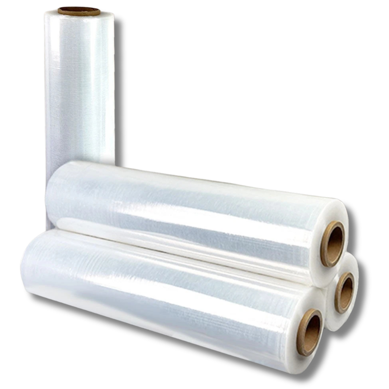 4 Pack 500mm x 400m x 25 Micron Clear Stretch Film-Hammerox Industrial