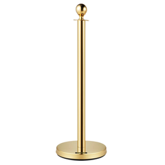 4 Post Crowd Control Stanchions with Velvet Ropes - Gold-Hammerox Industrial