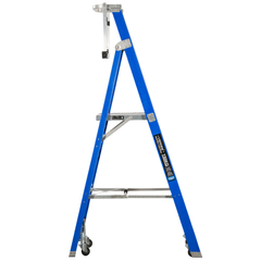 4 Step Fibreglass Industrial Platform Ladder 1160mm Platform Height-Hammerox Industrial