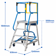 4 Step Walk Through Access Platform Ladder-Hammerox Industrial