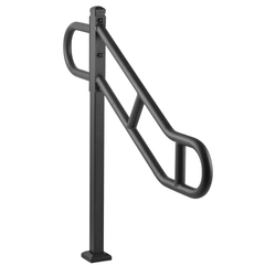 40.5" Single Post Outdoor Stair Handrail 1-3 Step