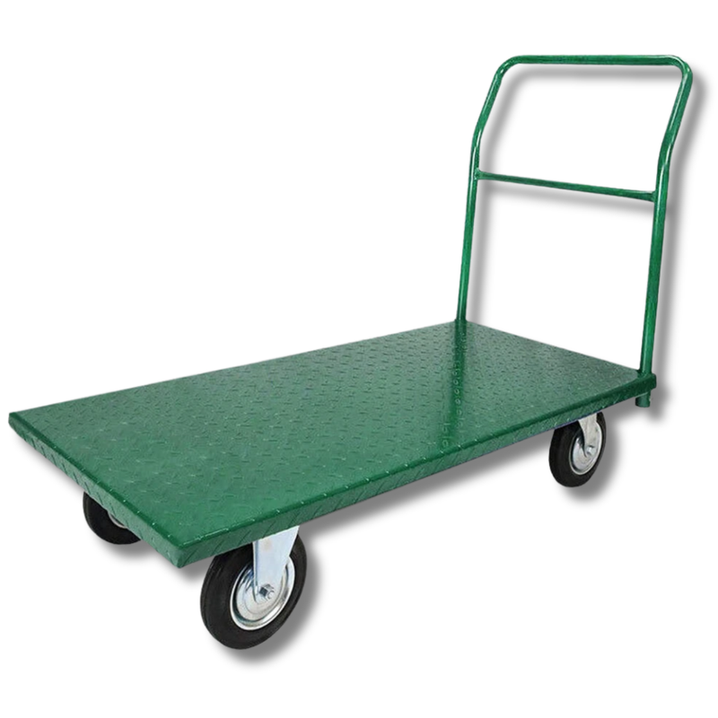 400kg Heavy Duty Platform Trolley - Green-Hammerox Industrial