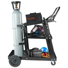 400lb 3 Tier Welding Cart with Swivel Wheels-Hammerox Industrial