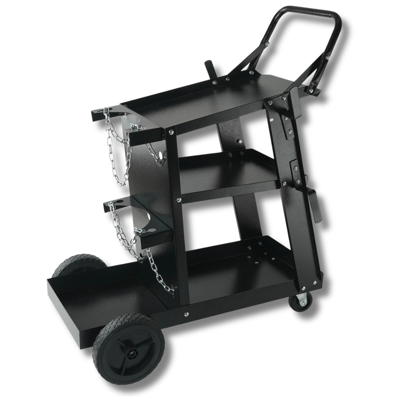 400lb 3 Tier Welding Cart with Swivel Wheels-Hammerox Industrial