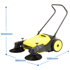 40L Manual Floor Sweeper-Hammerox Industrial