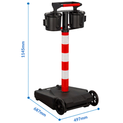 40m Mobile Retractable Belt Barrier-Hammerox Industrial