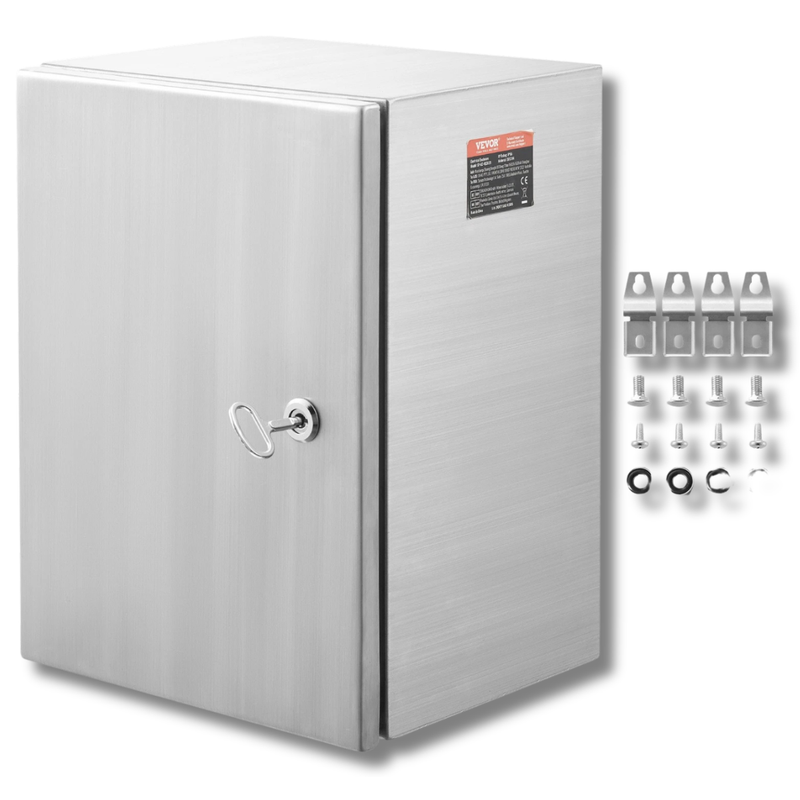 40x30x25cm Stainless Steel Electrical Enclosure IP66 Wall Mount-Hammerox Industrial