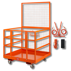 43x45" Forklift Safety Cage Work Platform 1400lb Capacity-Hammerox Industrial
